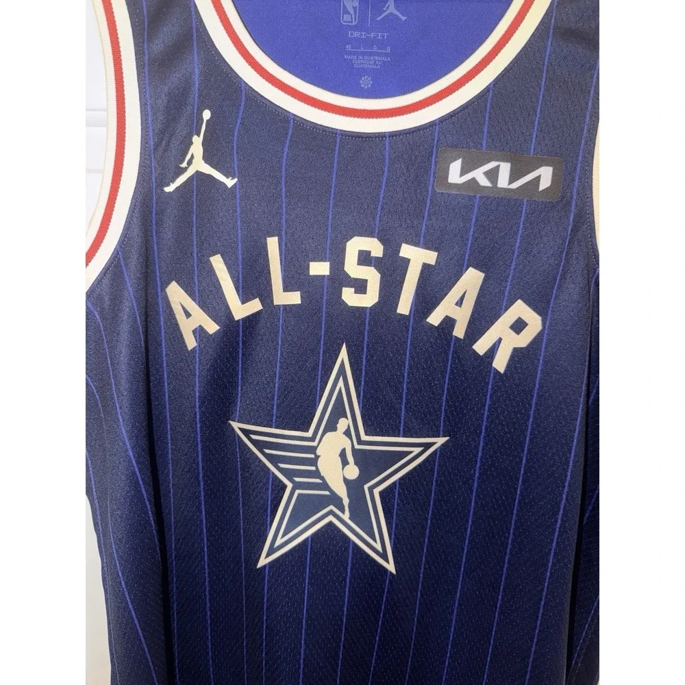 L (48) Nikola Jokic Nike Jordan NBA All-Star Swingman Jersey Men's Blue